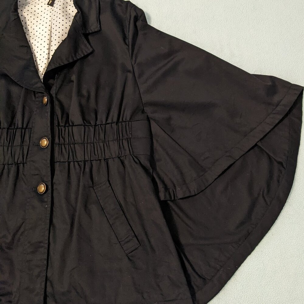 Ambition Womens XL Jacket Windbreaker Pockets Lined Jacket Batwing Sleeves - Picture 8 of 11